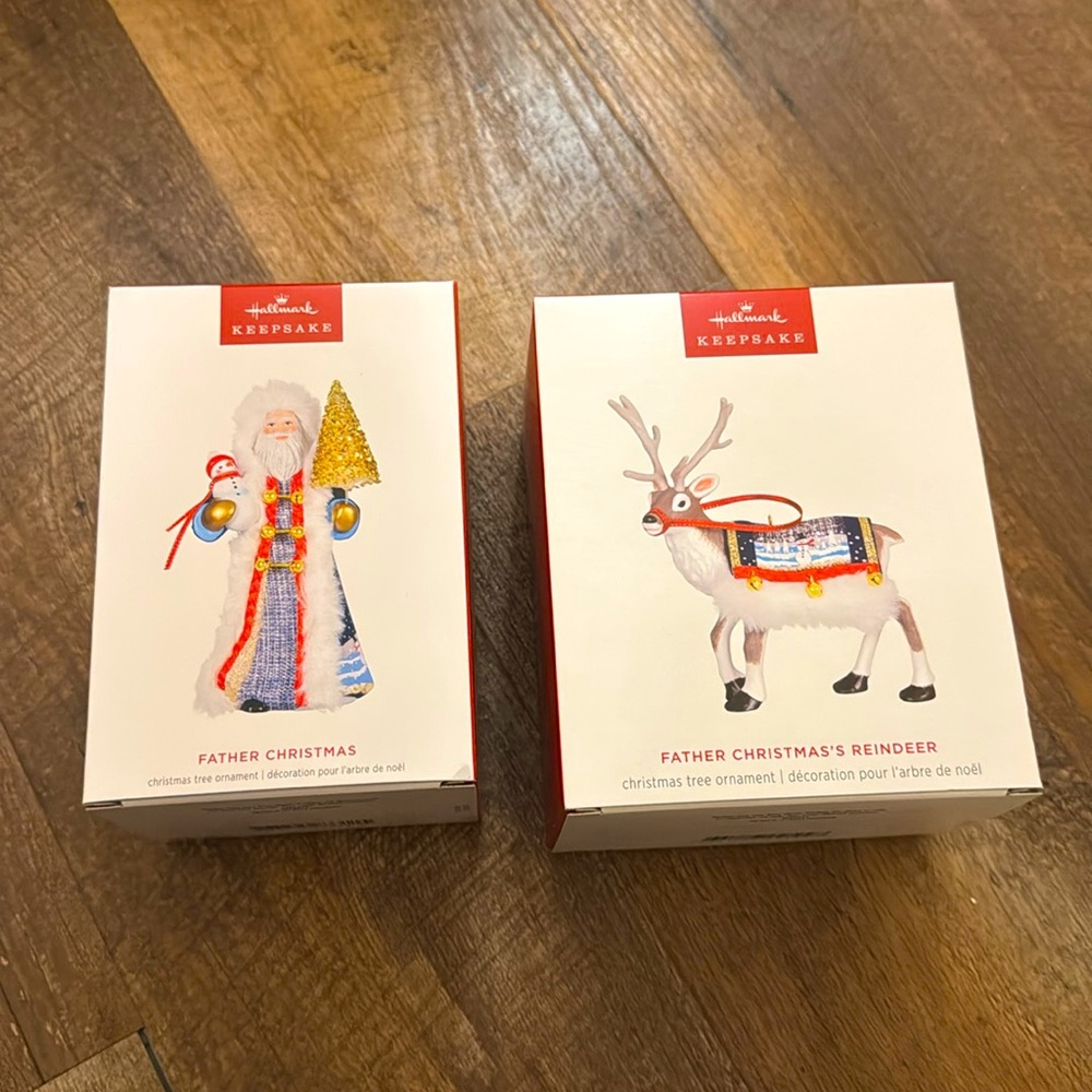 Hallmark 2024 Father Christmas & 2024 Father Christmas limited edition Reindeer